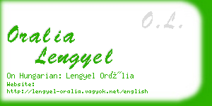 oralia lengyel business card